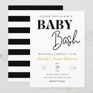 Minimalist Baby Bash Couples Baby Shower Invitation