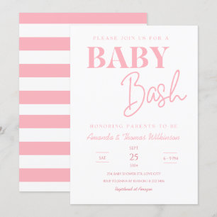 Minimalist Baby Bash Couples Baby Shower Invitation