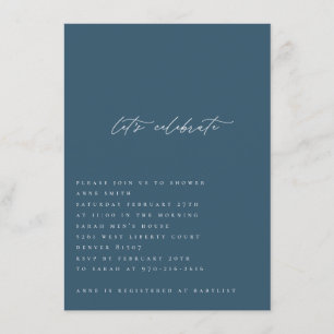 Minimalist Baby Boy Shower Invitation