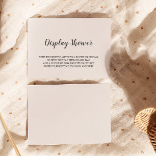 Minimalist Baby Display Shower Enclosure Card