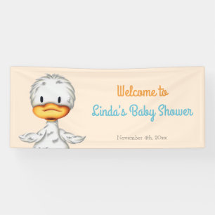 Minimalist Baby Duck Gender Neutral Baby Shower Banner