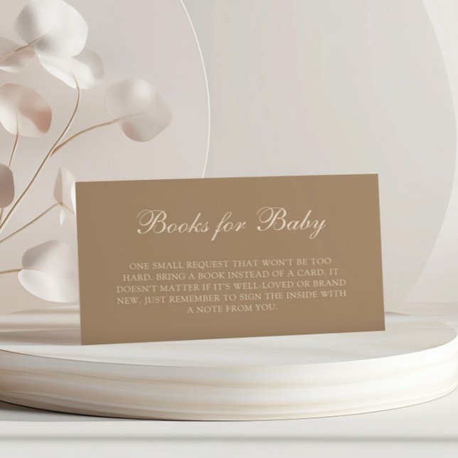 Minimalist Baby Feet Gender Reveal Books for Baby Enclosure Card (Creator Uploaded)