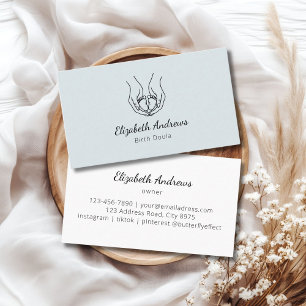 Minimalist Baby Hands Logo – Birth Doula, Midwife  Business Card