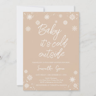Minimalist Baby It's Cold Outside Baby Shower Invitation
