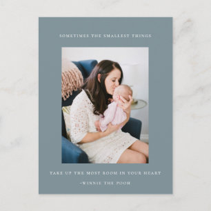 Minimalist Baby Photo Announcement Postcard