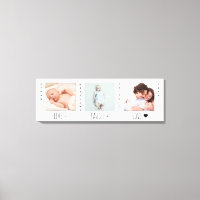 Minimalist Baby Photo Trio Birth Keepsake