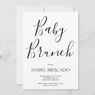 Minimalist Baby Shower Baby Brunch Invitation