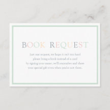 Minimalist Baby Shower Book Request 