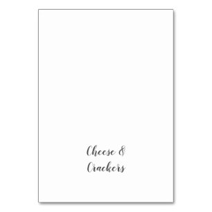 Minimalist Baby Shower Buffet Food Labels Table Number