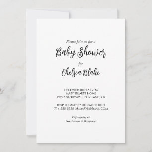 Minimalist Baby Shower Invitation