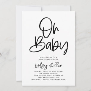 Minimalist Baby Shower Invitation