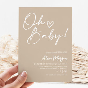 Minimalist Baby Shower Invitation Gender Neutral