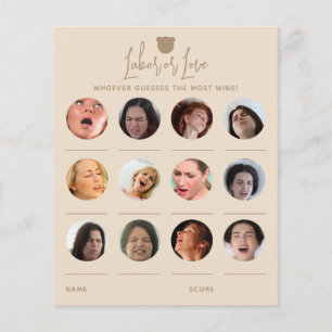 Minimalist Baby Shower Labour or Love Game