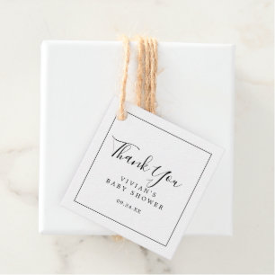 Minimalist Baby Shower Thank You Favour Tags