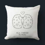 Minimalist BabyAnimal Couple Line Art–Wedding Gift Cushion<br><div class="desc">Zarara's Minimalist baby animals couple line art with a love quote,  making it an ideal gift for weddings,  anniversaries,  or Valentine’s Day.</div>