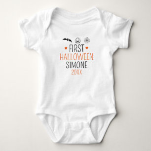 Minimalist Baby's First Halloween Baby Bodysuit