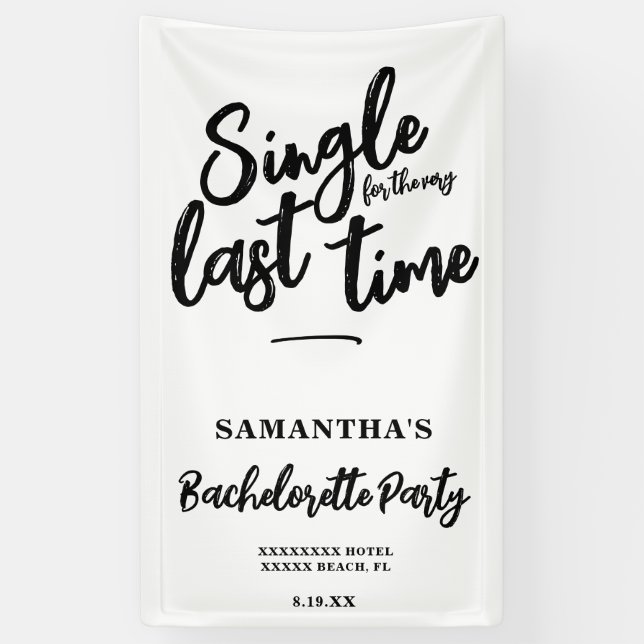 Minimalist Bachelorette Party  Banner (Vertical)