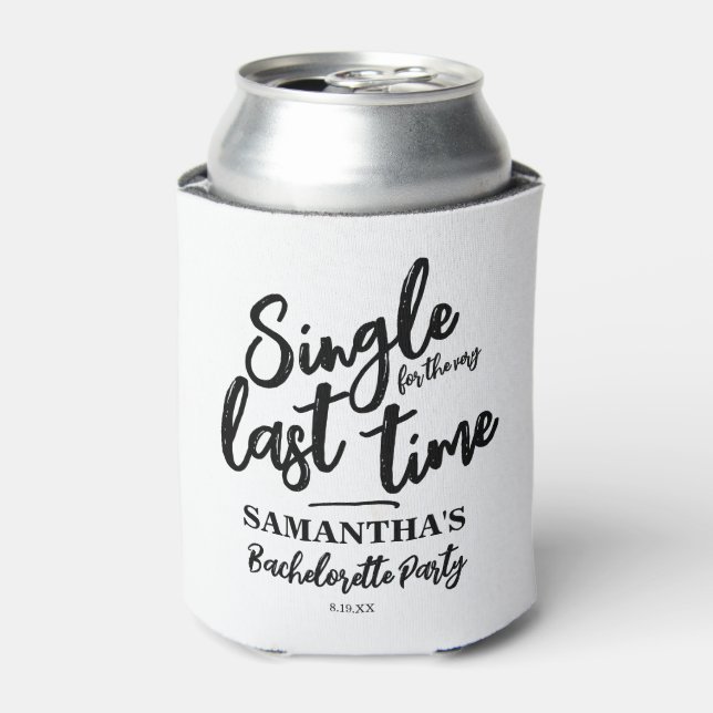 Minimalist Bachelorette Party  Can Cooler (Can Front)