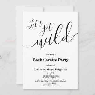 Minimalist Bachelorette Party Invitation