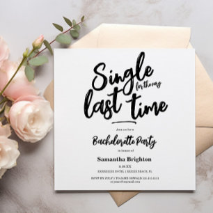 Minimalist Bachelorette Party Invitation
