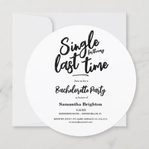 Minimalist Bachelorette Party Invitation