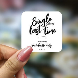 Minimalist Bachelorette Party  Square Sticker