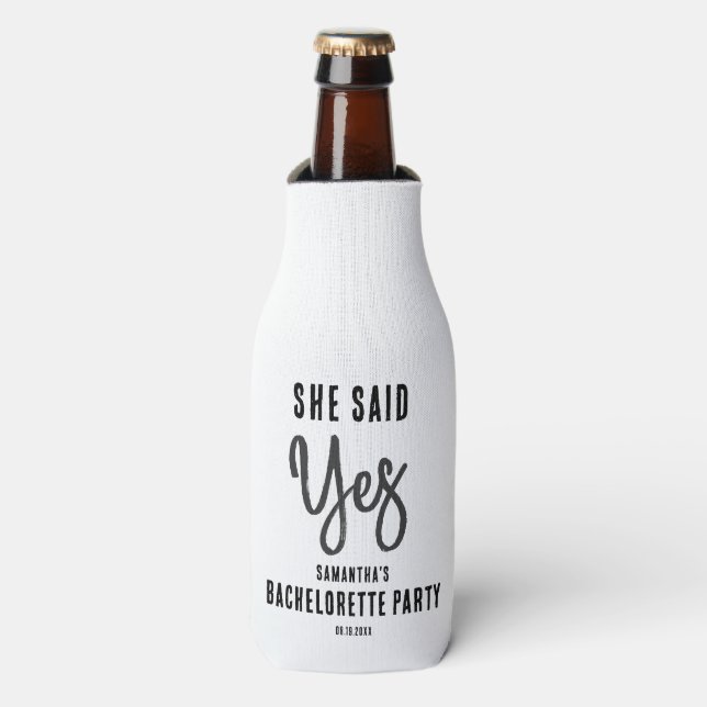 Minimalist Bachelorette Weekend Bottle Cooler (Bottle Front)