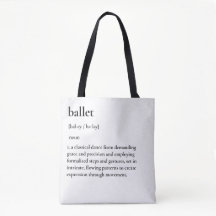 Minimalist Ballet Definition Tote Bag