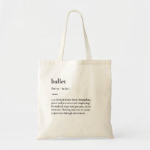 Minimalist Ballet Definition Tote Bag