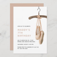 Minimalist Ballet Shoes Ballerina 7th Birthday 