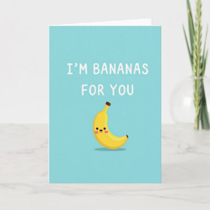 Minimalist Bananas For You Card