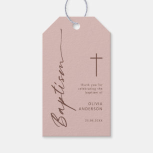 Minimalist Baptism thank you tag