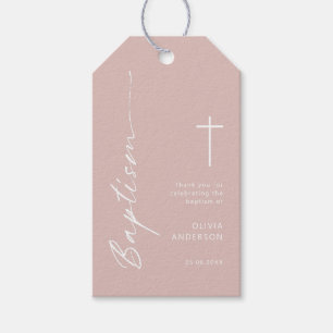 Minimalist Baptism thank you tag