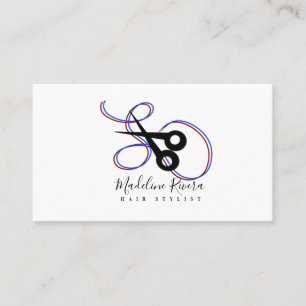 Minimalist Barbar Shop Hair Stylist Salon Business Card
