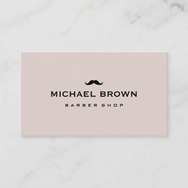 Minimalist Barber Shop Business Card (Front)