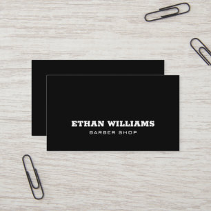 Minimalist Barber Shop Business Card