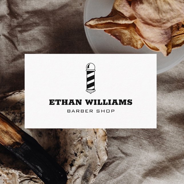 Minimalist Barber Shop Business Card (Creator Uploaded)
