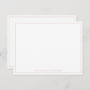 Minimalist Basic Personalise Rose Mauve Stationery Card