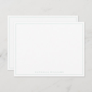 Minimalist Basic Personalised Seaglass Stationery Card