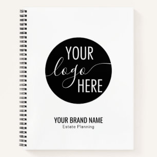 Minimalist Basic Professional Company Logo Notebook