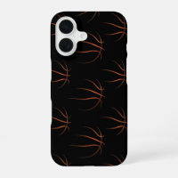 Minimalist Basketball Line Art Pattern – Black & O
