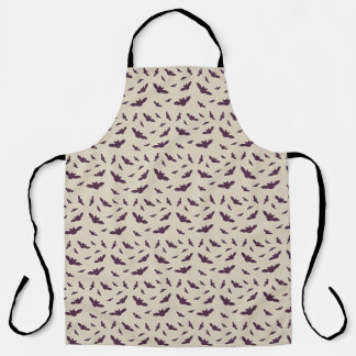 Minimalist Bats Pattern Halloween Blanket Apron