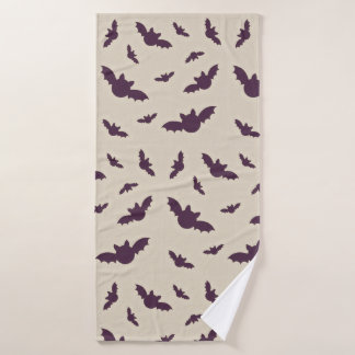 Minimalist Bats Pattern Halloween Blanket Bath Towel Set