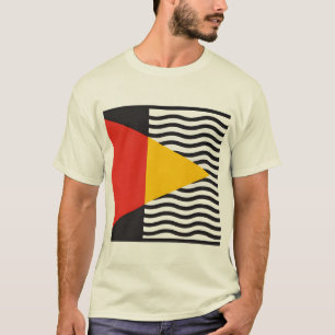 Minimalist Bauhaus Geometric Abstract Art Square  T-Shirt
