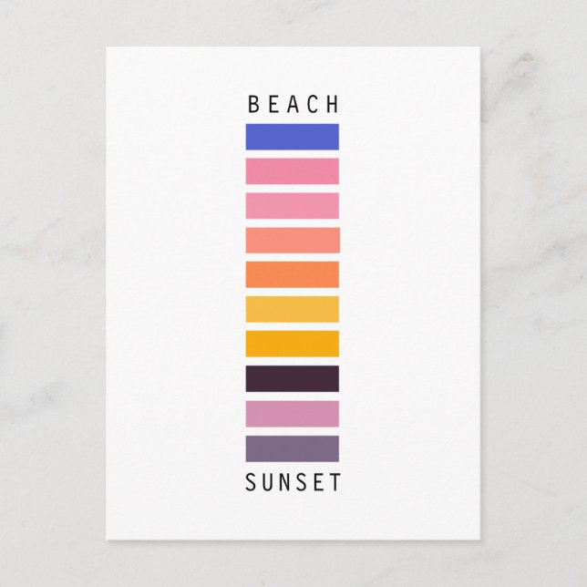 Minimalist Beach Sunset Florida New Home Announcement Postcard (Front)