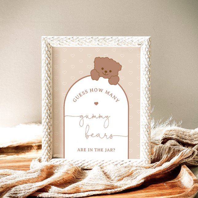 Minimalist Bear How Many Gummy Bears Game Poster (Creator Uploaded)