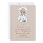 Minimalist Bearly Wait Dusty Blue Baby Shower