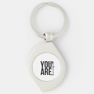 Minimalist “Beautiful” Typography Design – Black a Key Ring