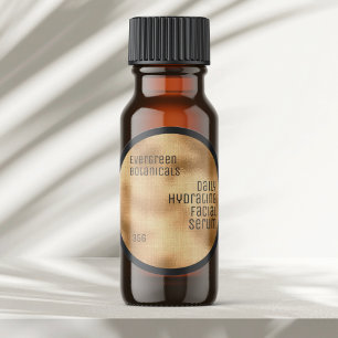 Minimalist Beauty label gold and black