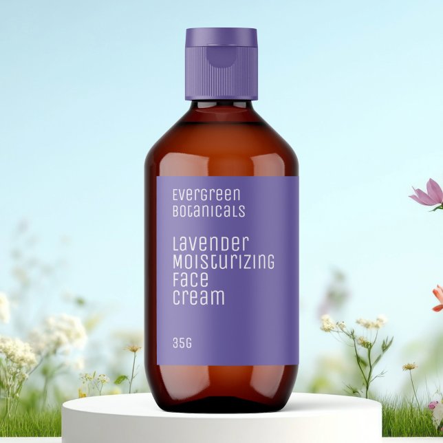 minimalist beauty label - purple and white (Creator Uploaded)